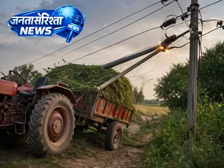 ट्रैक्टर-ट्रॉली हाईटेंशन लाइन से टकराई, महिला और 7 साल के बच्चे की मौत